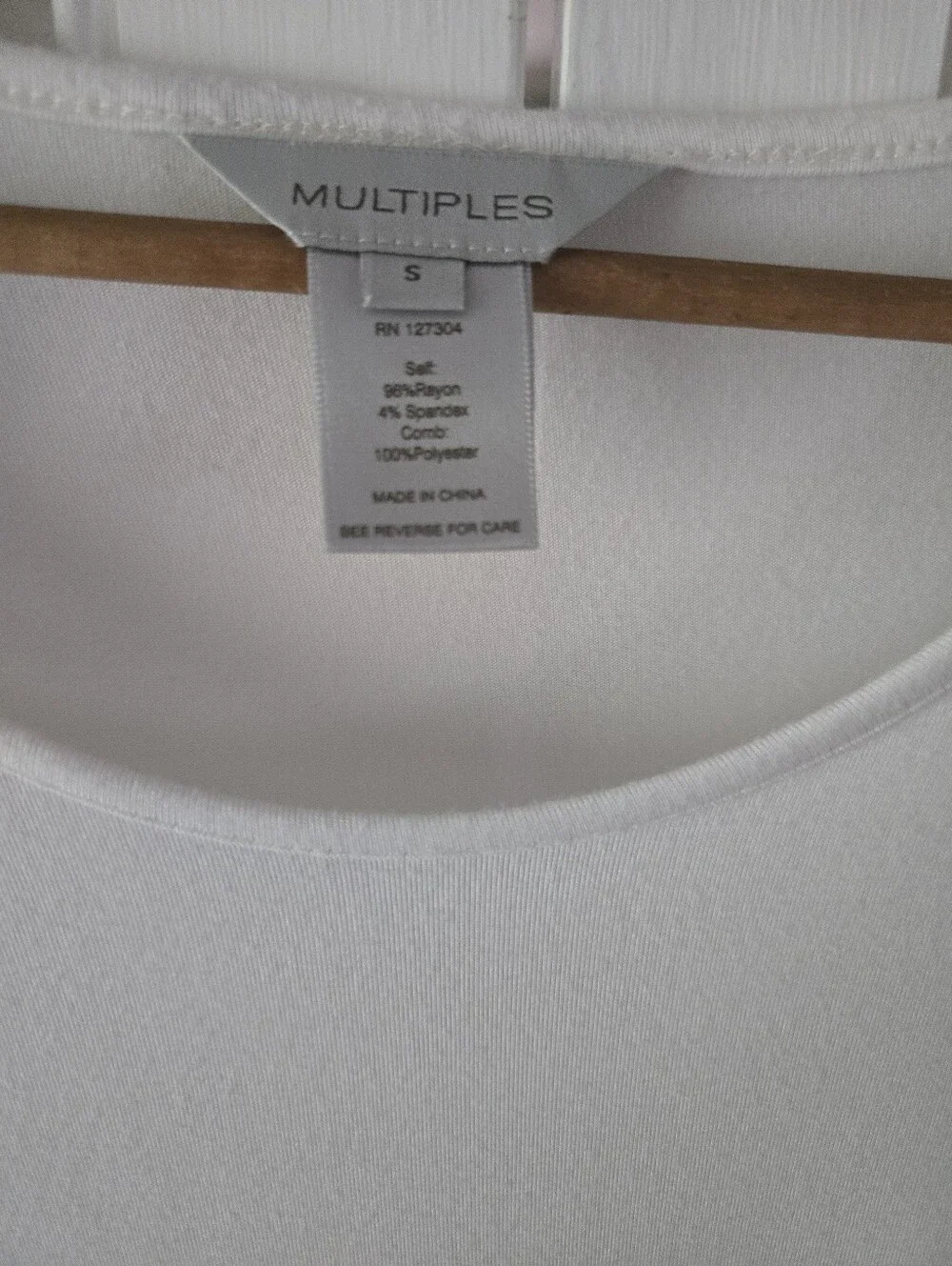 Multiples Off White Chiffon Hem Tunic Dress Soft Stretch Shift Mini Size S